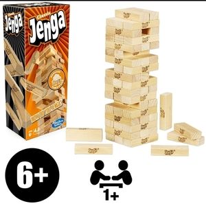 Jenga Classic Game Genuine Hardwood Blocks Stacking Game for Kids Ages 6+ SEALED